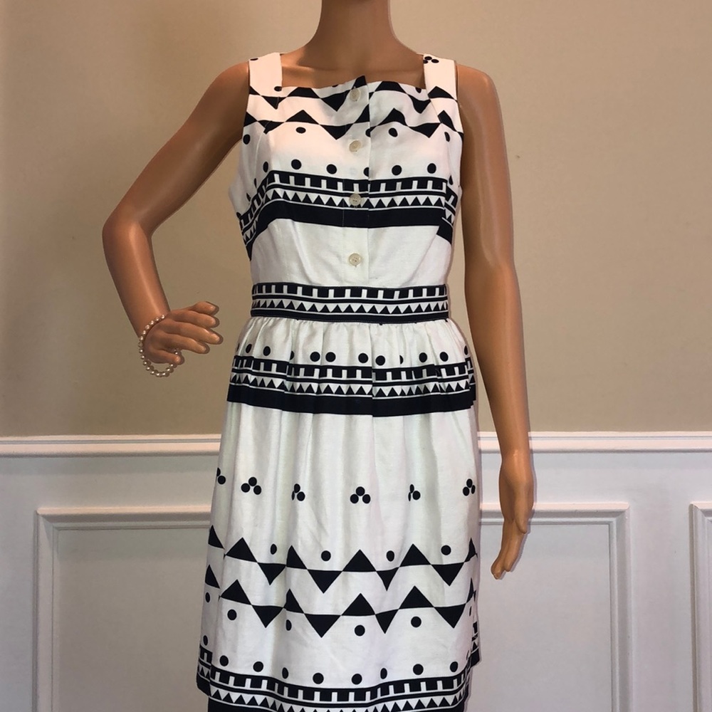 J crew geometric design dress